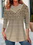 Plus Size V Neck Loose Casual T-Shirt