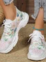 Casual Mesh Fabric Floral All Season Casual Shoes