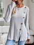 Knitted Casual Crew Neck T-Shirt
