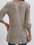 Square Neck Knitted Loose Casual T-Shirt