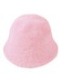 Women Casual Warm Faux Fur Bucket Hat