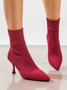 Women Minimalist High-Elastic Stiletto Heel Sock Boots