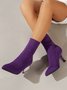 Women Minimalist High-Elastic Stiletto Heel Sock Boots