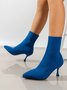 Women Minimalist High-Elastic Stiletto Heel Sock Boots