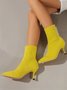 Women Minimalist High-Elastic Stiletto Heel Sock Boots