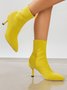 Women Minimalist High-Elastic Stiletto Heel Sock Boots