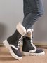 Casual Outdoor Furry Lined Lace-Up Classic Snow Boots