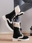 Casual Outdoor Furry Lined Lace-Up Classic Snow Boots