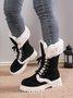 Casual Outdoor Furry Lined Lace-Up Classic Snow Boots