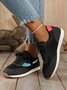 Casual Color Block Mesh Fabric Paneled Lace-Up Sneakers