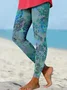 Casual Floral Regular Fit Legging