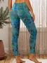 Casual Floral Regular Fit Legging