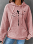 Dragonfly Simple Cotton-Blend Loose Hoodie