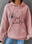 Just Breathe Dandelion Hoodie Cotton-Blend Casual Hoodie