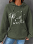 Just Breathe Dandelion Hoodie Cotton-Blend Casual Hoodie