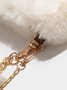 Casual Plush Shoulder Bag Chain Crossbody Bag