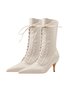 Elegant Lace-Up Stiletto Heel Fashion Boots