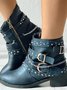 Casual Plain Pu Chelsea Boots