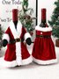 Single Christmas Velvet Dress Wine Bottle Ornament Holiday Party Ornament