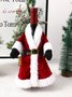 Single Christmas Velvet Dress Wine Bottle Ornament Holiday Party Ornament
