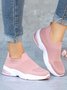 Women Breathable Mesh Fabric Slip On Sneakers