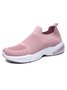 Women Breathable Mesh Fabric Slip On Sneakers