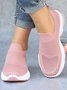 Women Breathable Mesh Fabric Slip On Sneakers