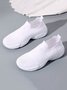 Women Breathable Mesh Fabric Slip On Sneakers
