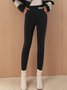 Knitted Casual Tight Plain Legging