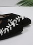 Women Color Block Plant Comfy Insole Mesh Fabric Shallow Shoes