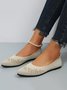 Women Color Block Plant Comfy Insole Mesh Fabric Shallow Shoes