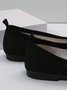 Women Color Block Plant Comfy Insole Mesh Fabric Shallow Shoes