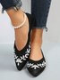Women Color Block Plant Comfy Insole Mesh Fabric Shallow Shoes