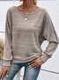 Loose Casual Plain Knitted Sweatshirt
