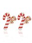 Cartoon Rhinestone Christmas Hat Stud Earrings
