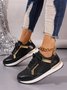 Breathable Mesh Fabric Paneled Color Block Casual Sneakers