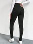 Tight Casual Plain Knitted Leggings