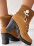 Leather Autumn Chunky Heel Riding Boots