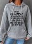 Women‘s I'm Not Clumsy Casual Hoodie Cotton-Blend Text Letters Hoodie