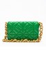 Geometric Quilted Chain Magnetic Underarm Bag