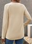 Knitted Casual Raglan Sleeve T-Shirt