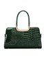 Crocodile Embossed Handbag Large Capacity Commuting Square Crossbody Bag