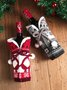 Single Christmas Knitted Bowknot Wine Bottle Ornament Holiday Party Ornament