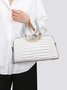 Crocodile Embossed Handbag Large Capacity Commuting Square Crossbody Bag