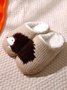 Casual Embroidery Cartoon Animal Fluffy Toe-covered Slippers