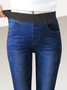 Denim Plain Casual Jeans