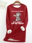Women's What day is today? Who cares? I’m retired Casual Crew Neck Fleece Sweatshirt