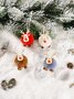 Single Cartoon Felt Elk Christmas Tree Ornament