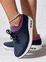 Women Casual Mesh Fabric Slip On Platform Sneakers