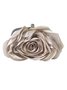 Elegant Flower Satin Clutch Bag
